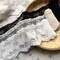 Lace Trim Ribbon, Delicate Crown Ribbon for Crafts Sewing and Bridal Wedding Dress Applique Decorations, 3.3inch Width 5 Yards/Lot (Beige)